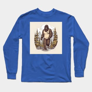 Dope Sasquatch in Nature Long Sleeve T-Shirt